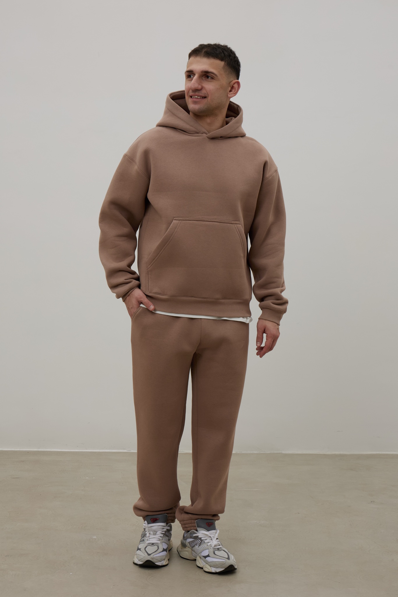 Брюки с начесом MAN, какао II