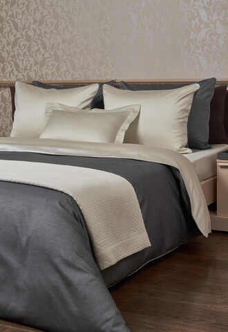 Постельное белье 1.5 спальное Сlaire Batiste Lot Bеcolour Diamante графит-жемчуг