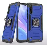 Противоударный чехол Strong Armour Case с кольцом для Xiaomi Poco F3, Mi 11i (Синий)