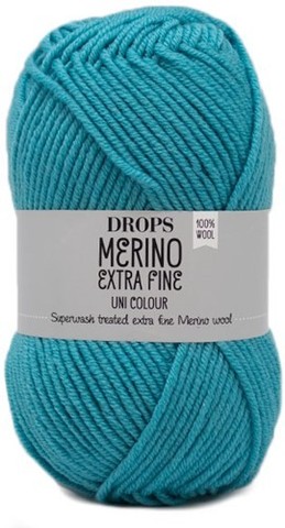 Пряжа Drops Merino Extra Fine 43 голубое море