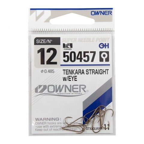 Купить рыболовный крючок Owner Tenkara Straight w/eye brown №12 (11 шт)