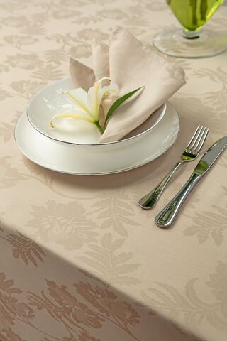 Скатерть 160х270 и 12 салфеток Vallesusa Arles 14463 темно-бежевые