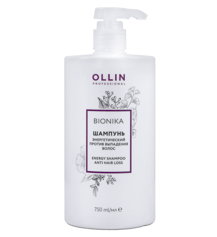 OLLIN bionika шампунь энергетический против выпадения волос 750мл/ energy shampoo anti hair loss