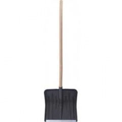 Лопата для уборки снега пластик черенок дерево 400х470х1600мм
