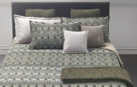 Постельное белье 2 спальное евро Trussardi Whipcord 002 Verde