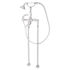 Cezares LORD-VDP-01-Bi LORD-VDP-01-Bi Напольный смеситель для ванны с ручным душем, Хром, ручка ручного душа белая фото