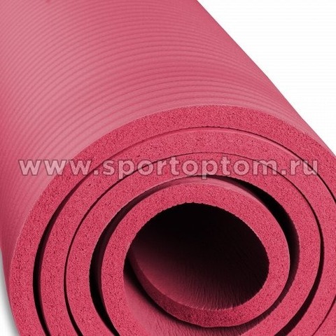 Коврик для йоги и фитнеса INDIGO NBR 173*61*1,5 см Бордовый