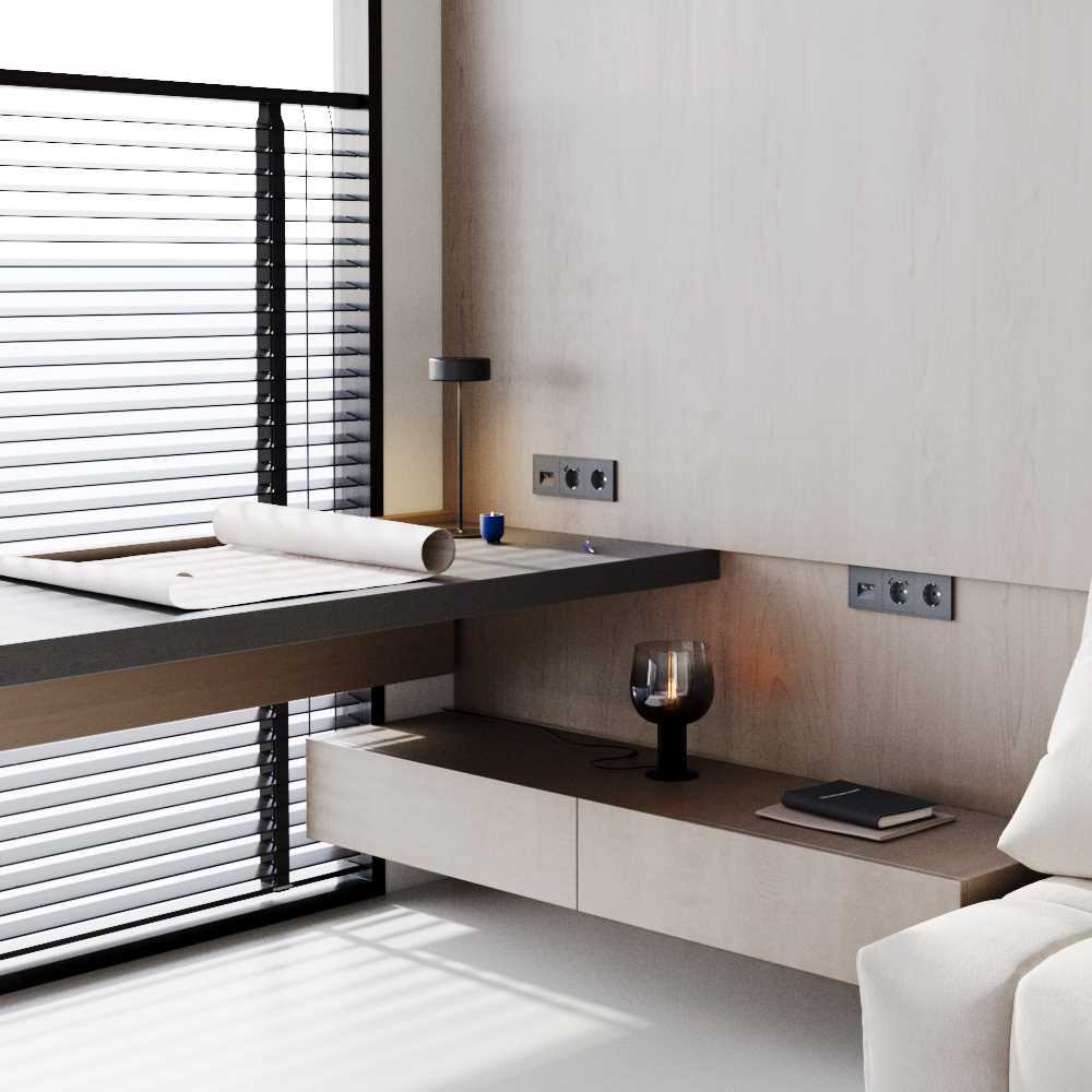 Розетка встраиваемая Voltum S70 с заземлением и защитными шторками, 16А, с USB, A+С, (графит) VLS040507