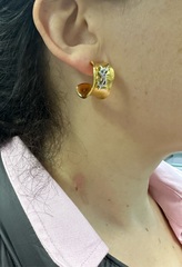 Серьги широкие полуконго style by YSL