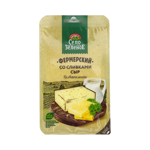 Сыр нарезной Фермерский 130г Село Зеленое