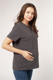 Футболка для беременных 18116 темно-серый