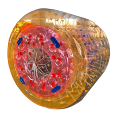 Аттракцион Водный роллер (Гидророллер) ПВХ «Розово-оранжевый» 2*1,8*1,8 м