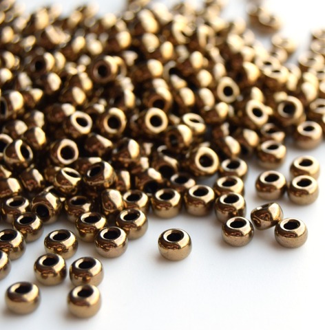 6/0 RR-0457 Бисер круглый Миюки /Miyuki round 6/0 Metallic dark bronze