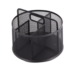 
          Подставка-органайзер д/канцтоваров, Alingar, металлическая, 16,7 см * 17 см*14,5 см, 5 отделени, черный, вращается