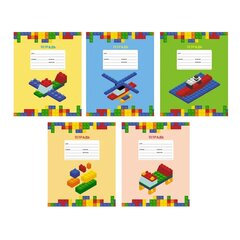 
          Тетрадь А5 18л., клетка, Канц-Эксмо, скрепка, блок офсет, мелованный картон, "Любимый конструктор", 5 дизайнов