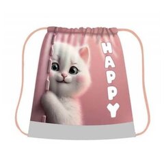 
          Мешок для сменной обуви, 1 отделение, ПЧЕЛКА, 340х420 мм, ткань, "Кошачьи прятки", пудровый