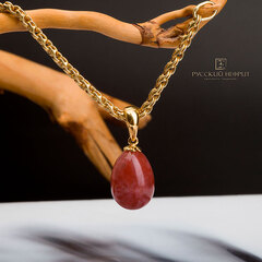 Кулон Пасхальное яйцо. Халцедон, золочение.