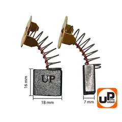 Щетка графитовая UNITED PARTS для MAKITA СВ-203 (аналог 191953-5) 7х18х16мм (90-0775)