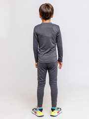 487-26з Термобелье двухслойное, черный меланж