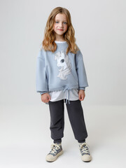 брюки  для девочки  КР 400886/коричневый 1344 к664