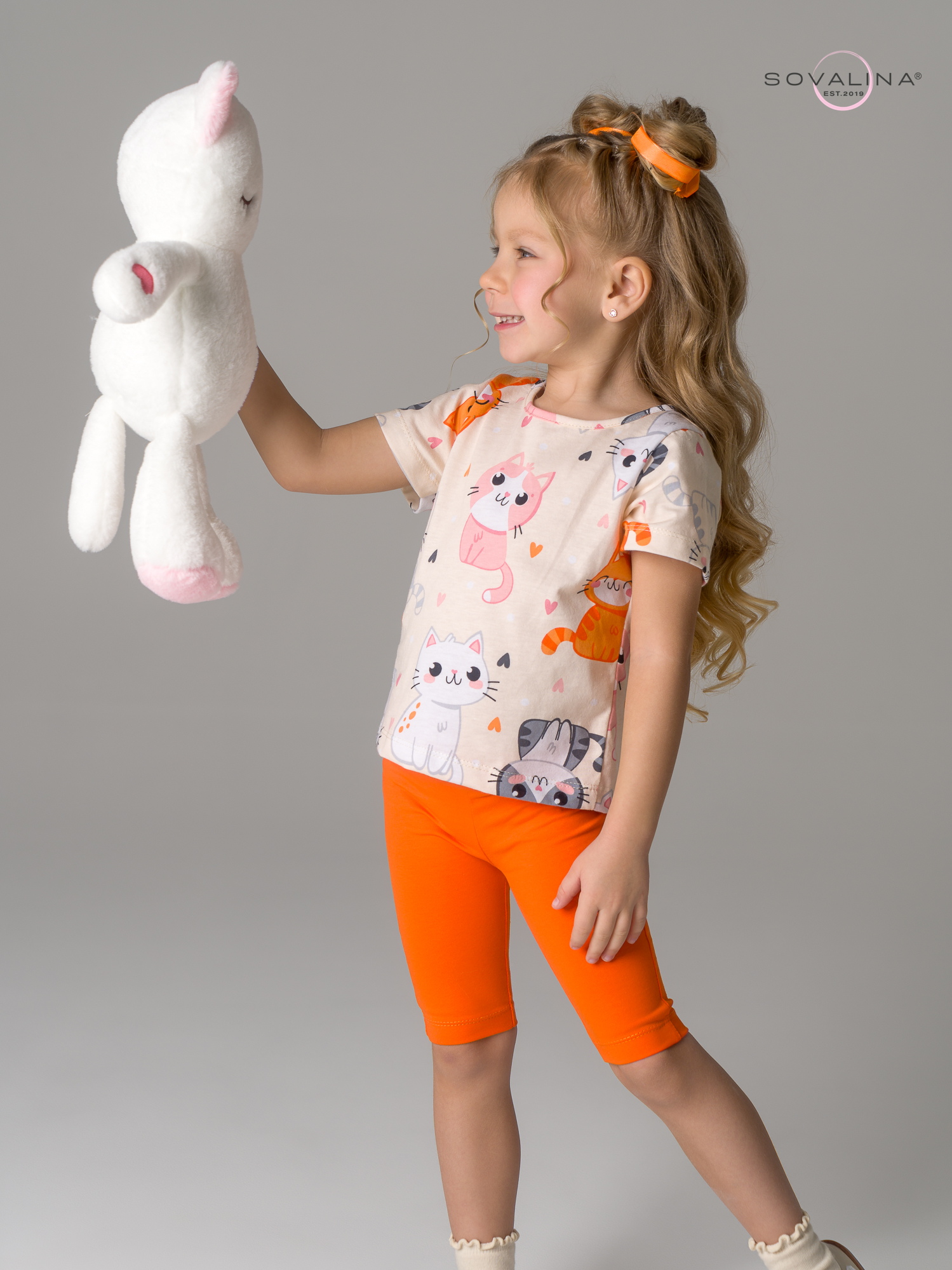 Костюм Актив солнечные котики-оранжевый