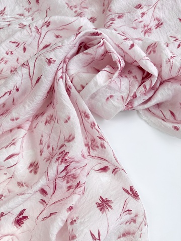 Вискоза с нейлоном, крэш вуаль, Розовые сны