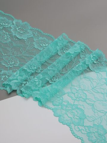 Эластичное кружево ментоловое (ярче резинок) ширина 20 см