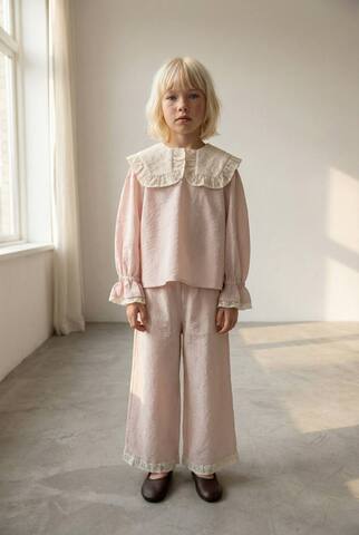 Костюм в розовую полоску