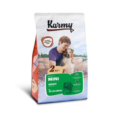 KARMY Мини Эдалт сухой корм для собак мелких пород (телятина) 2кг