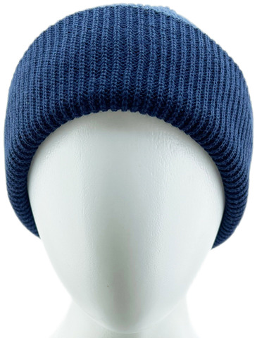 Картинка шапка вязаная Skully Wear beanie long thick navy - 7