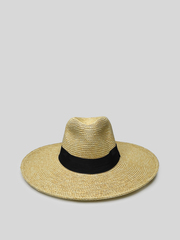 Шляпа соломенная с черной лентой