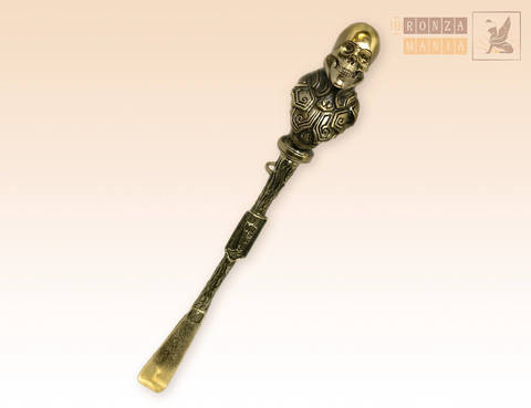 ложка для обуви Череп с держателем