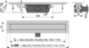 Водоотводящий желоб без порогами с решеткой под кладку плитки, арт.APZ15-650 AlcaPlast