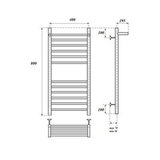 Полотенцесушитель водяной Point PN10148SP П11 400x800 с полкой, хром