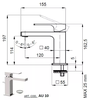 Remer AU10 Смеситель для раковины с донным клапаном absolute