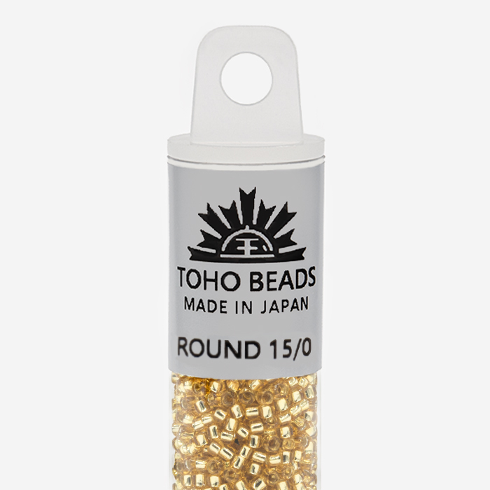 Японский бисер TOHO Round 15/0 (№22), с внутренним серебрением, прозрачный