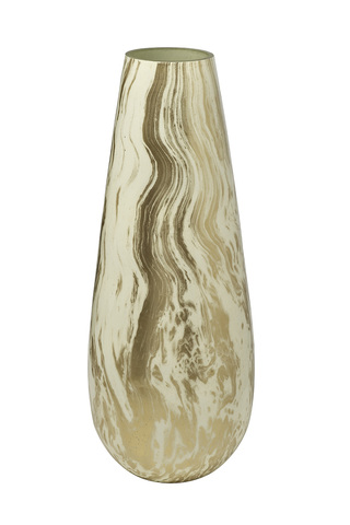 Ваза 17х45см Garda Decor золотая/бежевая