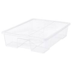 Контейнер с крышкой IKEA SAMLA (САМЛА), Прозрачный, 79x57x18 см, 55 л