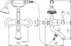 Cezares MARGOT-VDM-01-M MARGOT-VDM-01-M Смеситель для ванны с ручным душем, хром, ручка хром