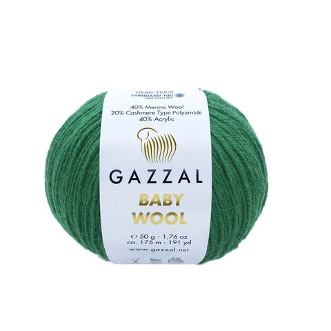 Пряжа Gazzal Baby Wool 814 изумруд