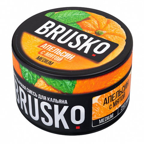 Бестабачная смесь для кальяна Brusko Medium Апельсин с Мятой 250гр