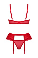 Комплект эротический из 3 частей OBSESSIVE CHILISA Set_Красный