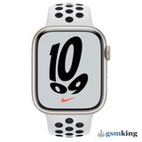 Apple Watch Nike Series 7 GPS 45mm Starlight Aluminum Case with Nike Sport Band Pure Platinum/Black MKNA3RU/A
