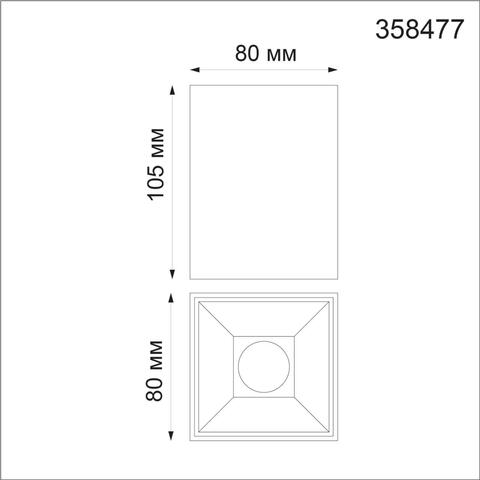 358477 OVER NT21 189 белый Накладной светодиодный светильник IP20 LED 4000K 10W 200-260V RECTE