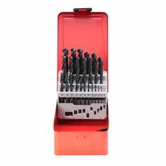 Набор сверл по металлу 1-13мм 25шт DIN338 HSS-R 118° (мет. кейс) Ruko 205213(K)