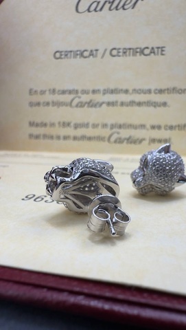 Серьги голова пантеры Cartier