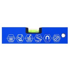 Уровень строительный КОБАЛЬТ Комфорт, МАГНИТНЫЙ 400 мм, профиль 20 x 49 мм, 3 глазка из ни (243-042)