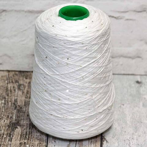 Меринос с пайетками ART TEXILE 660 белый