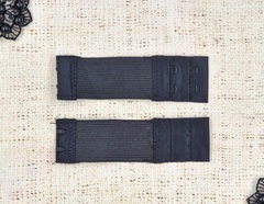 Застежка-удлинитель для бюстгалтера, р. 10,7*3см/8мм, чёрный