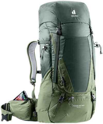 Картинка рюкзак туристический Deuter Futura Air Trek 50+10 ivy-khaki - 1